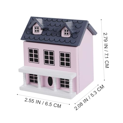 SOPOTUTU Miniatur Puppenhaus Holz Tiny House Modell Bemalt Micro Villen Ornament Stilvolle Mini Haus Deko Süßes Wohnzimmer Zubehör für Puppenhäuser SOPOTUTU Miniatur Puppenhaus Holz Tiny House Modell Bemalt Micro Villen Ornament Stilvolle Mini Haus Deko Süßes Wohnzimmer Zubehör für Puppenhäuser von SOPOTUTU