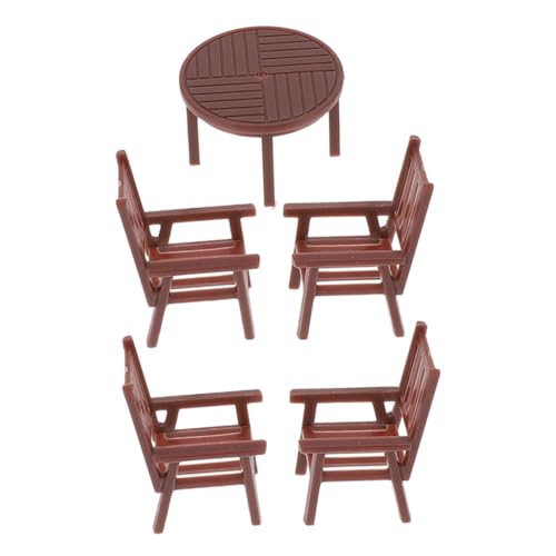 SOPOTUTU Miniatur Puppenhausmöbel Set Maßstab Runde Tisch und Stühle Modell Bausatz für Puppenhaus Dekoration Realistische Miniatur Möbel für Architektursandkasten und DIY Szenen SOPOTUTU Miniatur Puppenhausmöbel Set Maßstab Runde Tisch und Stühle Modell Bausatz für Puppenhaus Dekoration Realistische Miniatur Möbel für Architektursandkasten und DIY Szenen von SOPOTUTU