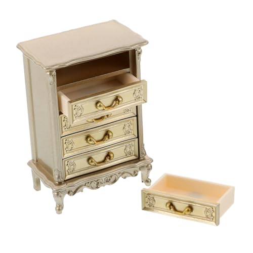 SOPOTUTU Miniaturschrank Minischrank Mini Aufbewahrungsschrank Puppenhaus Kommode Schreibtisch Puppenhaus Aufbewahrungsschrank Rollenspiel Requisiten Miniaturmöbel von SOPOTUTU