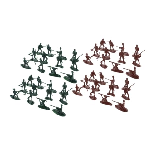 SOPOTUTU Modellsoldaten Figuren Grüne Rote Spielzeugsoldaten Miniatur Actionfiguren für für Geburtstagsfeiern Kreative Sandtisch Dekoration von SOPOTUTU