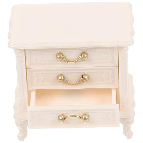 SOPOTUTU Möbel Schrank für Puppenhaus Weißer Vintage Mini Cabinet Model Zubehör für DIY Puppenhaus und Praktisch für Spielzeugzimmergestaltung von SOPOTUTU