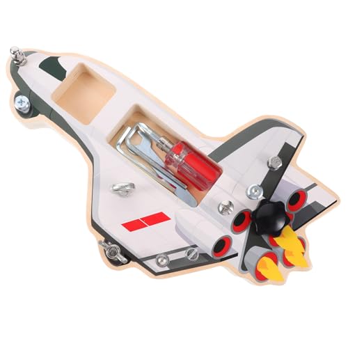 SOPOTUTU Montessori Busy Board Holz Activity Board mit Weltraum Design DIY Lernspielzeug Feinmotorik Hand Auge koordination und Kognitiver Entwicklung für Jungen und Mädchen von SOPOTUTU