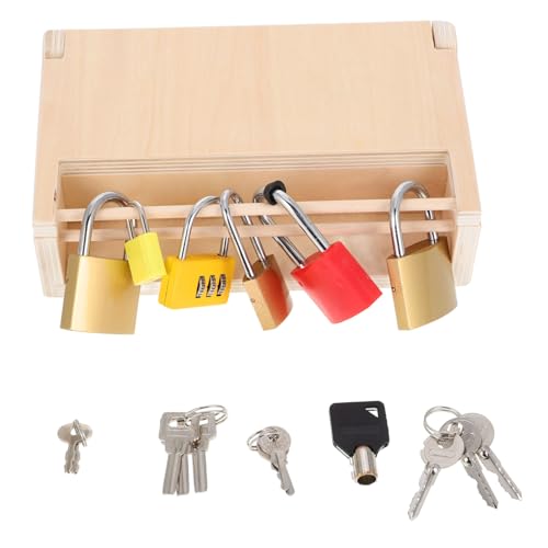 SOPOTUTU Montessori Holzspielzeug Set mit Schlüsseln und Schlössern Pädagogisches Lernspielzeug für Feinmotorik und Kognitiven Fähigkeiten für Familienaktivitäten SOPOTUTU Montessori Holzspielzeug Set mit Schlüsseln und Schlössern Pädagogisches Lernspielzeug für Feinmotorik und Kognitiven Fähigkeiten für Familienaktivitäten von SOPOTUTU