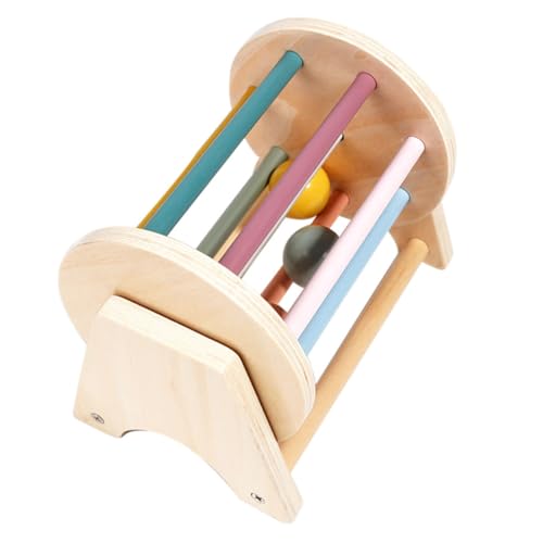 SOPOTUTU Montessori Holzspielzeug Textiltrommel Lernspielzeug für Kleinkinder Sicherer Tragbarer Motorikspielzeug Feinmotorik und Sensorischer Entwicklung als von SOPOTUTU