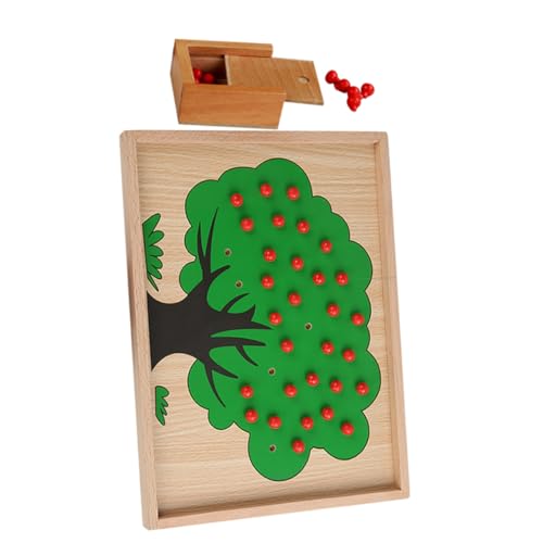 SOPOTUTU Montessori Holzspielzeug zum Zählen Lernen für Kleinkinder und Vorschulkinder Pädagogisches Lernspiel zur Addition und Subtraktion Sicher und Robust für Kindergarten und Zuhause von SOPOTUTU