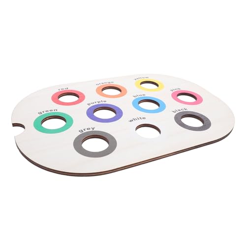 SOPOTUTU Montessori Wooden Color Sorting Tray für Kleinkinder Sensorisches Lernspiel zur Hand-Auge-koordination Feinmotorisches Vielseitiges Farbklassifizierungsbrett Pädagogisches von SOPOTUTU