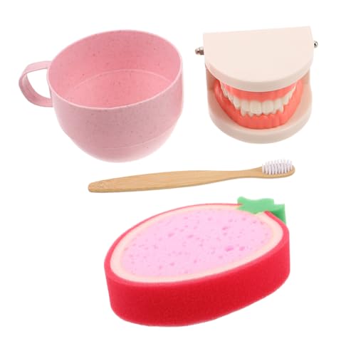 SOPOTUTU Montessori Zahnmodell Spielset für Kleinkinder mit Interaktivem Zähneputzen Bunte Zahnarztspielzeug für Frühe Bildung und Kognitive Entwicklung Pädagogisches Lernspielzeug für von SOPOTUTU