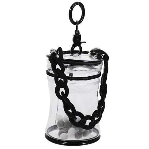 SOPOTUTU Multifunktionale Transparente Puppentragetasche PVC Leichte Kleine Aufbewahrungstasche mit Staubschutz Tragbar für Puppen und Puppenkleidung Stilvoller Organizer für Unterwegs von SOPOTUTU