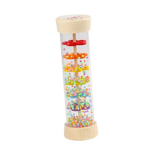 SOPOTUTU Musikinstrument Holzrassel Regenmacher Montessori Musikspielzeug Lernspielzeug Regenstick mit Bunten Perlen Leicht Tragbar Sensorische Sicher und Glatt Oberfläche SOPOTUTU Musikinstrument Holzrassel Regenmacher Montessori Musikspielzeug Lernspielzeug Regenstick mit Bunten Perlen Leicht Tragbar Sensorische Sicher und Glatt Oberfläche von SOPOTUTU
