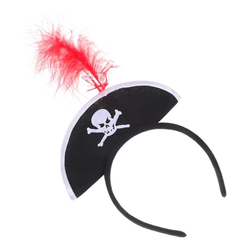 SOPOTUTU Piratenhut Mit Elastischem Stirnband Für Halloween-kostüme Vielseitiges Zubehör Für Kostümpartys Und Rollenspiele Für Erwachsene von SOPOTUTU