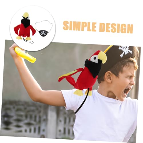 SOPOTUTU Piratenkostüm Zubehör Teilig mit Plüsch Papagei Schwarzem Halstuch und Augenklappe Piraten Cosplay Accessoire für Halloween Piratenparty und Kostümspiele SOPOTUTU Piratenkostüm Zubehör Teilig mit Plüsch Papagei Schwarzem Halstuch und Augenklappe Piraten Cosplay Accessoire für Halloween Piratenparty und Kostümspiele von SOPOTUTU