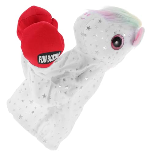 SOPOTUTU Plüsch Cartoon Einhorn Handpuppe Mit Joystick Interaktives Boxspielzeug Für Leicht Tragbar Fördert Früherziehung Und Fantasie Für Drinnen Und Draußen von SOPOTUTU