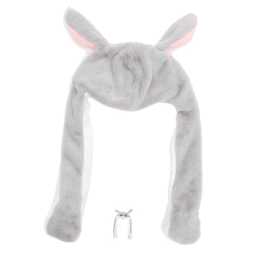 SOPOTUTU Plüsch Hamster Mütze mit Beweglichen Ohren Cartoon Hut für Damen Herren Lustiger Partyhut Kuscheliger Winterhut Niedliches Kostümzubehör Geschenkidee für Zufällige Zufällige Farbe von SOPOTUTU