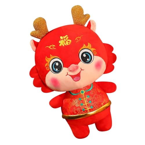 SOPOTUTU Plüsch Kuscheltier Lustige Drachenfigur Neujahr Weiches Stofftier mit Lebendiger Ausstrahlung für Waschbar von SOPOTUTU