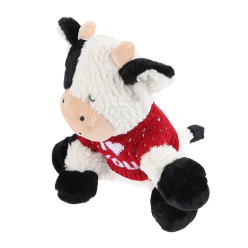 SOPOTUTU Plüschkuhpuppe Geschenkspielzeug Für Kinderspielzeug Kuhpuppe Plüschpuppe Kinderpuppenspielzeug Puppendekor Plüschspielzeug Black Plüschmaterial von SOPOTUTU