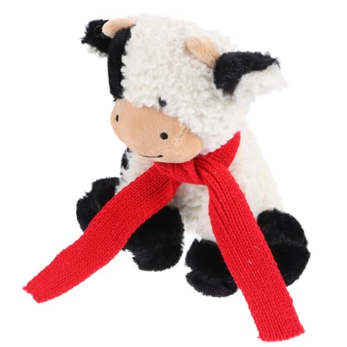 SOPOTUTU Plüschkuhpuppe Plüschtiere Kind Kuscheltiere gefülltes Faultier Plüschtier Plüschpuppe Animal Figures wohnzimmerdeko Plüschspielzeug Puppendekor Plüschmaterial Black von SOPOTUTU