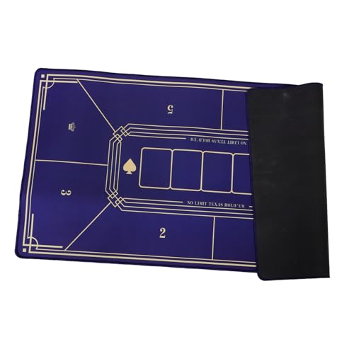 SOPOTUTU Pokermatte rutschfeste Gummimatte Faltbare Tischauflage für Pokerspiele und Mahjong Vielseitig Einsetzbar Blau für Spieleabende und Heimunterhaltung SOPOTUTU Pokermatte rutschfeste Gummimatte Faltbare Tischauflage für Pokerspiele und Mahjong Vielseitig Einsetzbar Blau für Spieleabende und Heimunterhaltung von SOPOTUTU