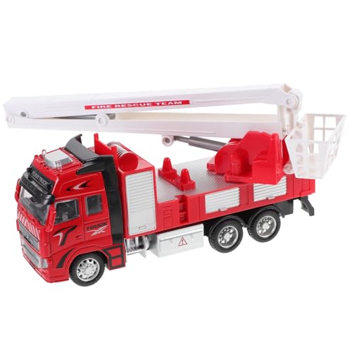 SOPOTUTU Pull Back mit Ausziehbarer Leiter Realistische Simulation Pädagogisches Feuerwehrspielzeug für Jungen und Mädchen Ab Jahren von SOPOTUTU