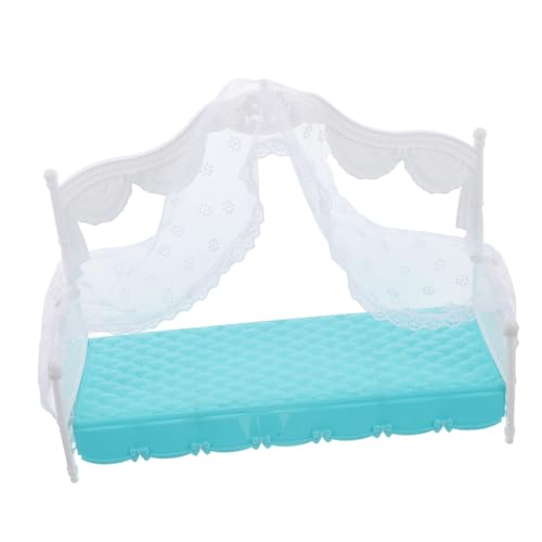 SOPOTUTU Puppenbett Kinderbett Bett Miniaturbett Miniaturpuppenhaus -kit Spielzeugnetzhängematte Für Kuscheltiere Puppenhaus-minibettmodell Hängematte Für Stofftiere Groß Spitze von SOPOTUTU