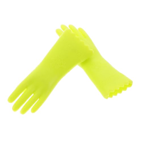 SOPOTUTU Miniatur Puppenhaus Reinigungshandschuhe DIY Spielzeug Requisiten Mini Handschuhe Modell Küchenhandschuh Haus Dekoration Heimwerker Fantasie von SOPOTUTU