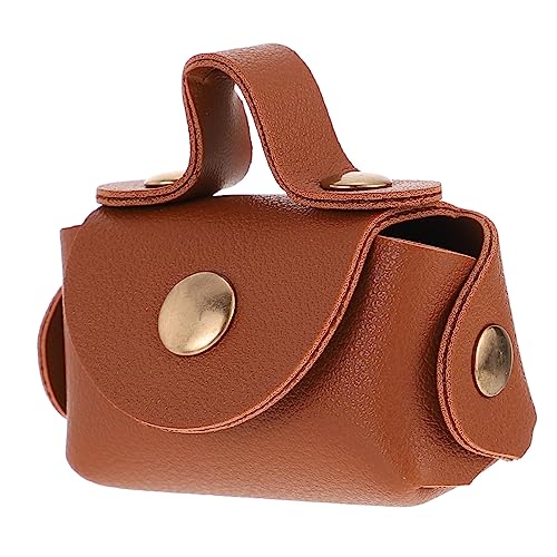 SOPOTUTU Puppenhaus Mini Leder Handtasche für Mädchen kinderspielzeug mädchen игрушки для девочек Geldbörse Kleinkind süße Handtasche Coffee von SOPOTUTU