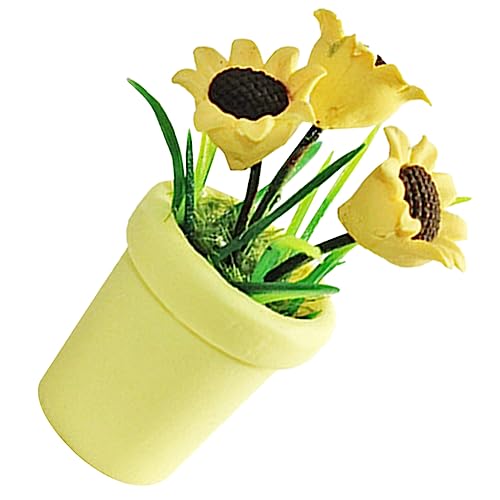 SOPOTUTU Puppenhaus Topfpflanzen DIY Kleines Hausdekor Miniatur Zimmerpflanzen Blumentöpfe Mini Dekoration Für Den Innenbereich Kleines Bonsai Mini Pflanzen Mini von SOPOTUTU