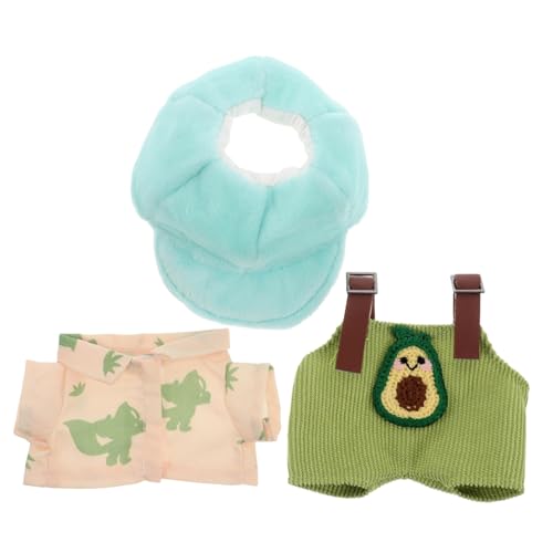 SOPOTUTU Babypuppen-Outfit Für Mädchen Und Jungen Plüsch Puppenkleidung Mit Overall Hut Und Hosenträgern Rollenspielspielzeug Für Kuschelbären Und Stofftiere von SOPOTUTU