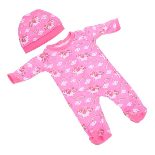 SOPOTUTU Puppenkleidung mit Einteiler und Hut Niedliches Einhorn Design Weiche und Bequeme Puppenbekleidung für American Doll Outfit zum Ankleiden SOPOTUTU Puppenkleidung mit Einteiler und Hut Niedliches Einhorn Design Weiche und Bequeme Puppenbekleidung für American Doll Outfit zum Ankleiden von SOPOTUTU