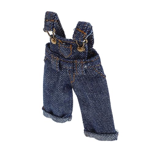 SOPOTUTU Puppenoveralls Mini Kleiderbügel Puppenherstellungszubehör Süße Kleidung Miniaturkleidung Cowboy von SOPOTUTU