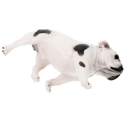 SOPOTUTU Realistische Bulldogge Statue Dekorative Hundefigur Desktop Modell Französische Bulldogge Welpe Skulptur Kleine Tierfigur für Wohn und Gartendekoration von SOPOTUTU