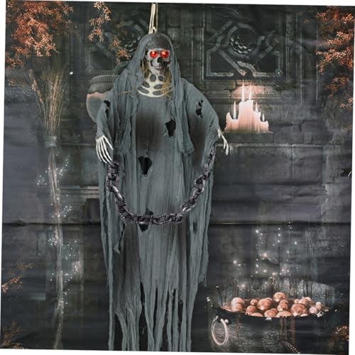 SOPOTUTU Realistische Gefangenen Kunststoffkette Halloween Deko Simulation Kette Leicht und Rostfrei für Party und Kostüm Zubehör von SOPOTUTU