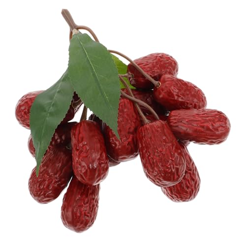 SOPOTUTU Realistische Getrocknete Jujube Deko Künstliche Rote Datteln Jujube String Vielseitige Film und Deko Naturgetreue Simulation für Heim und Partyornamente von SOPOTUTU