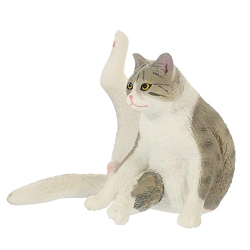 SOPOTUTU Realistische Katzenfigur Entzückende Katzenstatue Aus Hochwertigem Material Für Desktop Dekoration Perfektes Für Katzenliebhaber Für Garten von SOPOTUTU