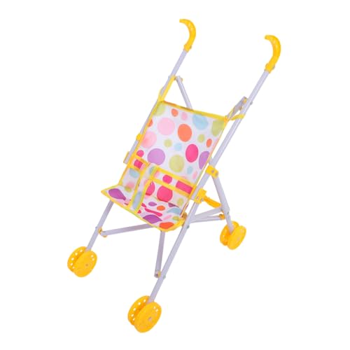 SOPOTUTU Realistischer Puppenwagen Leichte Kompakte Detailgetreues Design Zubehör für Puppenhäuser Fördert Eltern Junge Mädchen Spiel Langlebiger Kunststoff Vielseitig Einsetzbar von SOPOTUTU