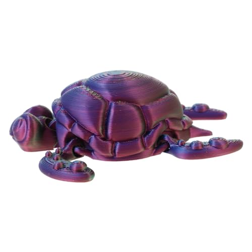 SOPOTUTU Realistisches Druck Meeresschildkröten Modell mit Beweglichen Gelenken Bunte Tierfigur Dekoratives Sammlerstück für Aquarium und Büro Lebensechte Kleine Schildkröten Spielzeugfigur von SOPOTUTU