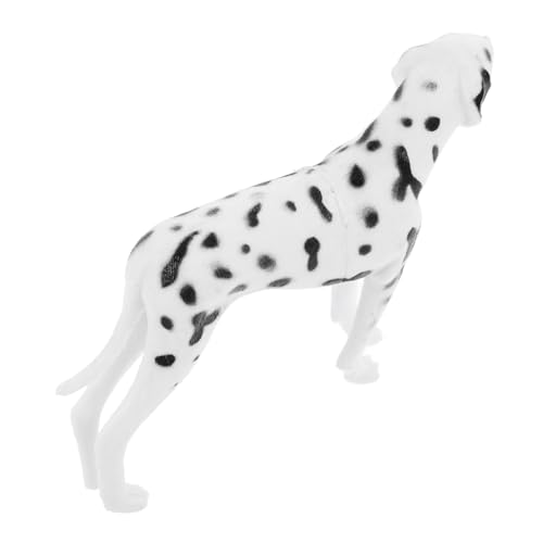 SOPOTUTU Realistisches Kleines Dalmatiner Hunde Modell Detailgetreue Tierfigur aus Dekoratives Puppenhaus Zubehör Geschenk für Sammler Miniaturdekoration für Zuhause und Garten von SOPOTUTU