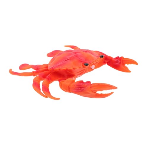 SOPOTUTU Realistisches Krabbenmodell Tierfigur mit Quietscher Lernspielzeug Aquarium Deko Unterwasserwelt Nachbildung Meeresbewohner von SOPOTUTU