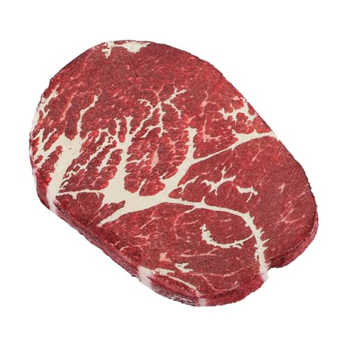 SOPOTUTU Realistisches Künstliches Steak Modell Klein Detailgetreu Vielseitig für Fotografie Küche Dekoration Unterricht Anschauliches Rindfleisch Requisit von SOPOTUTU