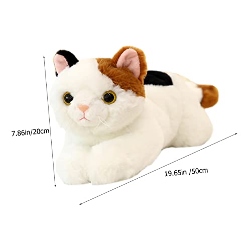 SOPOTUTU Realistisches Kuscheltier Katze Plüschtier Weiches Waschbares Kinderzimmer Deko Kuschelspielzeug Für Mädchen Und Zuhause Wohnzimmer von SOPOTUTU