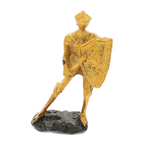 SOPOTUTU Römisches Kriegermodell Deko Statue Realistische Soldatenfiguren Soldatenmodell aus Harz Sandtisch Menschen Modell Minifigur Tischdekorationen aus Sand Mini-Soldaten-Modell Golden von SOPOTUTU