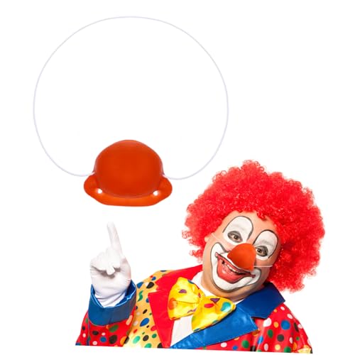 SOPOTUTU Rote Clown Nase Kunststoff Lustiges Zirkus Kostümaccessoire Mit Gummiband Für Karneval Halloween Party Cosplay Und Maskerade von SOPOTUTU