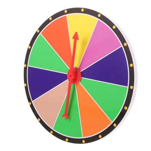 SOPOTUTU Rotierendes Preisrad DIY Spielrad mit Zeigern Rotes Lotterierad für Party Bildung Karneval und Gewinnspiele Kompaktes Sicheres Lehr Spielzubehör von SOPOTUTU