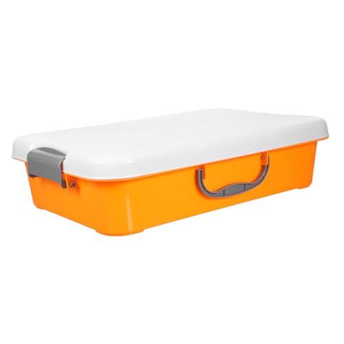 SOPOTUTU Sandspielzeug Tragbare Sandspielbox mit Deckel und Griff Leichte Kunststoff Aufbewahrungsbox für Kreatives Reise und Montessori Lernaktivitäten Auslaufsicher und Kompakt von SOPOTUTU