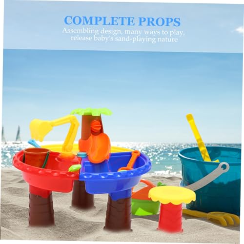 SOPOTUTU Sandspielzeug für Sand Wasserspieltisch aus Hochwertigem Kunststoff Kreatives Strandspielzeug für Jungen und Mädchen Outdoor Spiel Fantasie und Eltern Junge Mädchen von SOPOTUTU