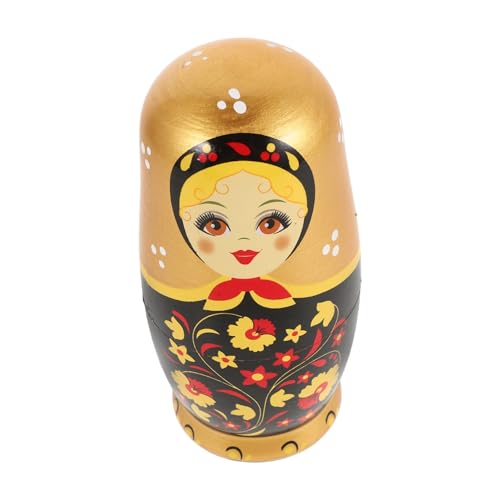 SOPOTUTU Schichtige Russische Puppen aus Holz Handgefertigtes Nesting Doll für Mädchen Klassische Geburtstagsgeschenke Sichere Holzspielzeug Dekoration von SOPOTUTU