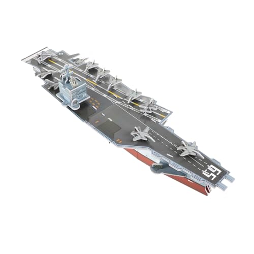 SOPOTUTU Schiffs 3D Puzzle Für Modell Marineschiff DIY Montageflugzeug Modellflugzeug Modellbausatz Flugzeugträger Für Erwachsene Metall Zusammengebautes Modellschiff Flugzeug von SOPOTUTU