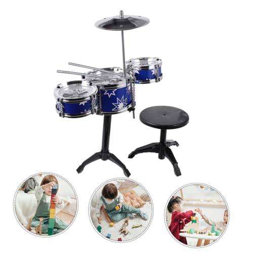 SOPOTUTU Schlagzeug Set Pädagogisches Musikinstrument Jazz Drum Toy für Mädchen Jungen Klarer Klang Langlebiges Design Fördert Musikalische Früherziehung und Kreatives SOPOTUTU Schlagzeug Set Pädagogisches Musikinstrument Jazz Drum Toy für Mädchen Jungen Klarer Klang Langlebiges Design Fördert Musikalische Früherziehung und Kreatives von SOPOTUTU