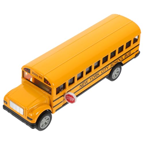 SOPOTUTU Schulbus-Modell für kinderspielzeug mädchen Children Toys Flugzeug Autos Push-and-Go- Schulbus zieht Auto zurück Legierung Yellow von SOPOTUTU