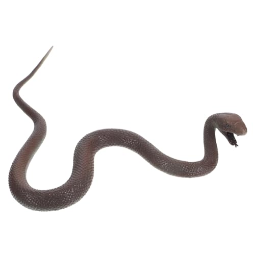 SOPOTUTU Schwarzes Mamba -schlangenmodell Lebensechtes Kotspielzeug Schlange Requisiten Streichspielzeug Für Realistische Klapperschlange Bürostreiche Chocolate von SOPOTUTU