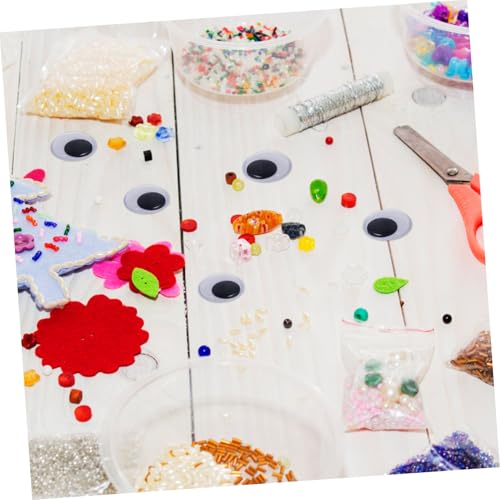 SOPOTUTU Selbstklebende Wackelaugen Aufkleber Bunte und Schwarze Augen für DIY Puppen Tonfiguren Basteln mit Abziehbarer Rückseite Teilig für Bastelfans von SOPOTUTU